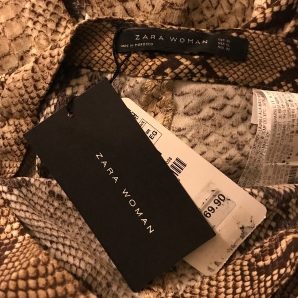 Zara Python Wide Leg Pants--XL - Picture 4 of 8